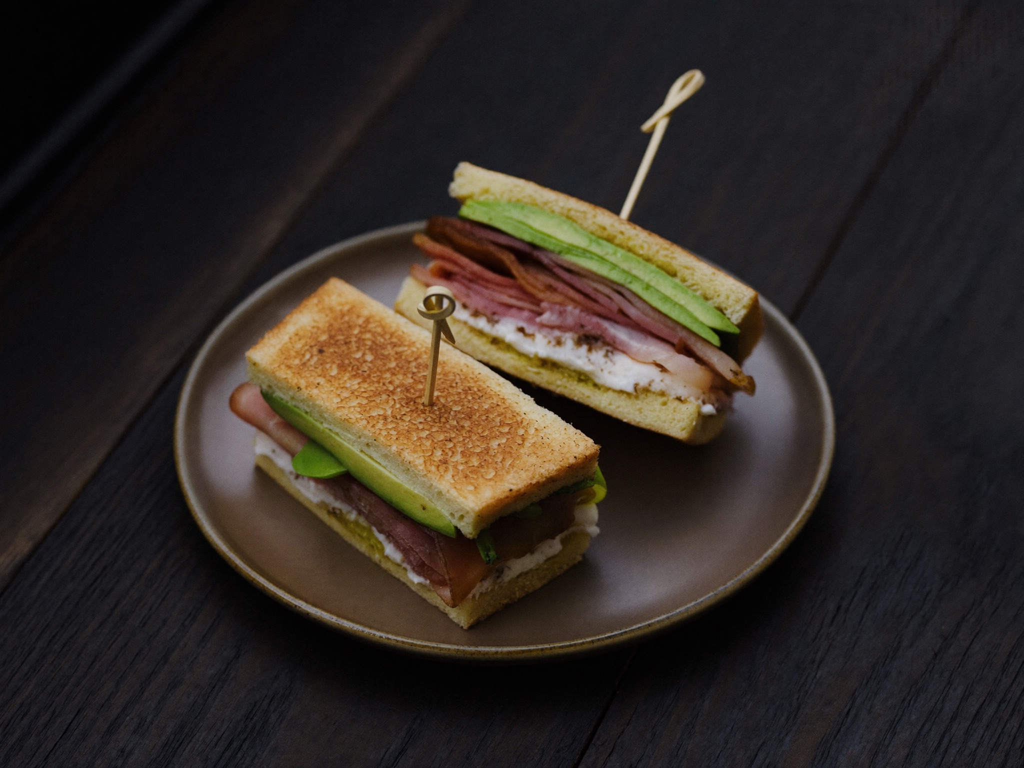 Turkey Club Sandwich with Bacon and Avocado