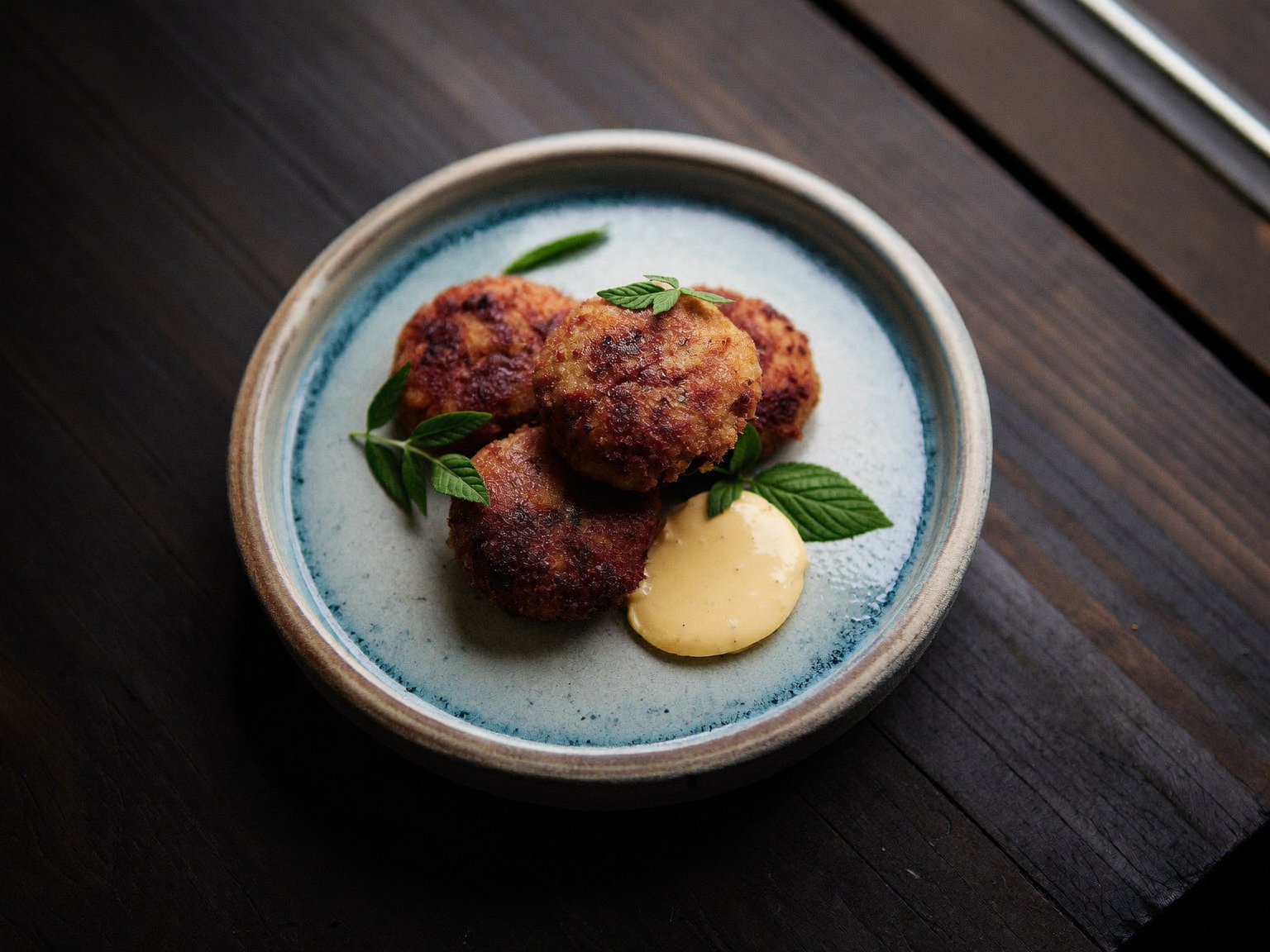 Kartoffel-Fleischpuffer mit Apfelbutter